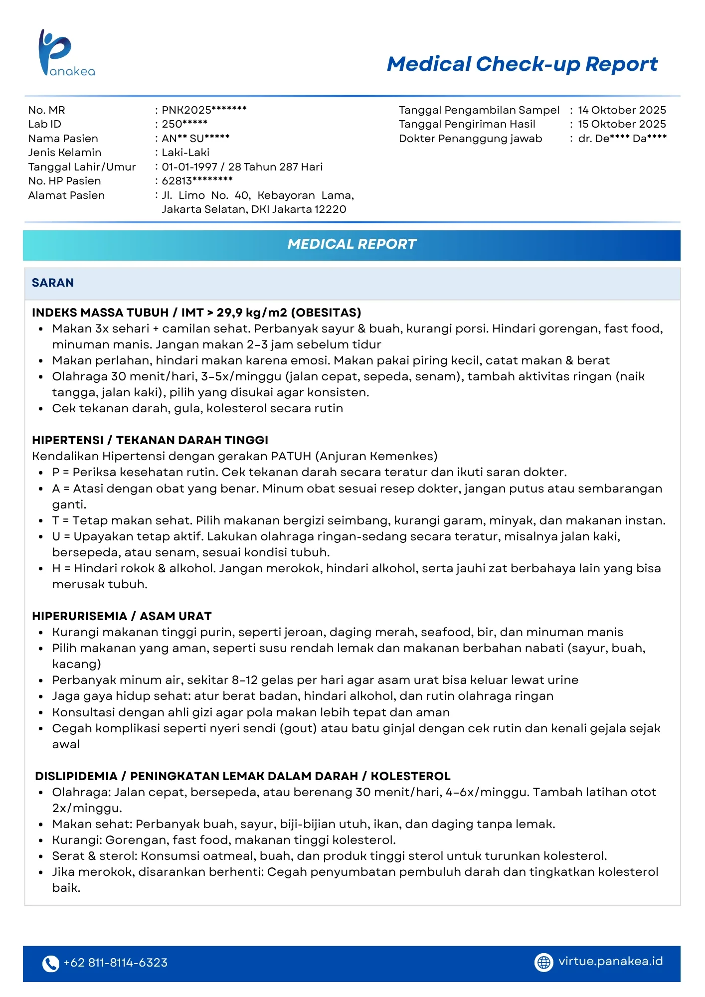 Contoh laporan hasil MCU halaman 2